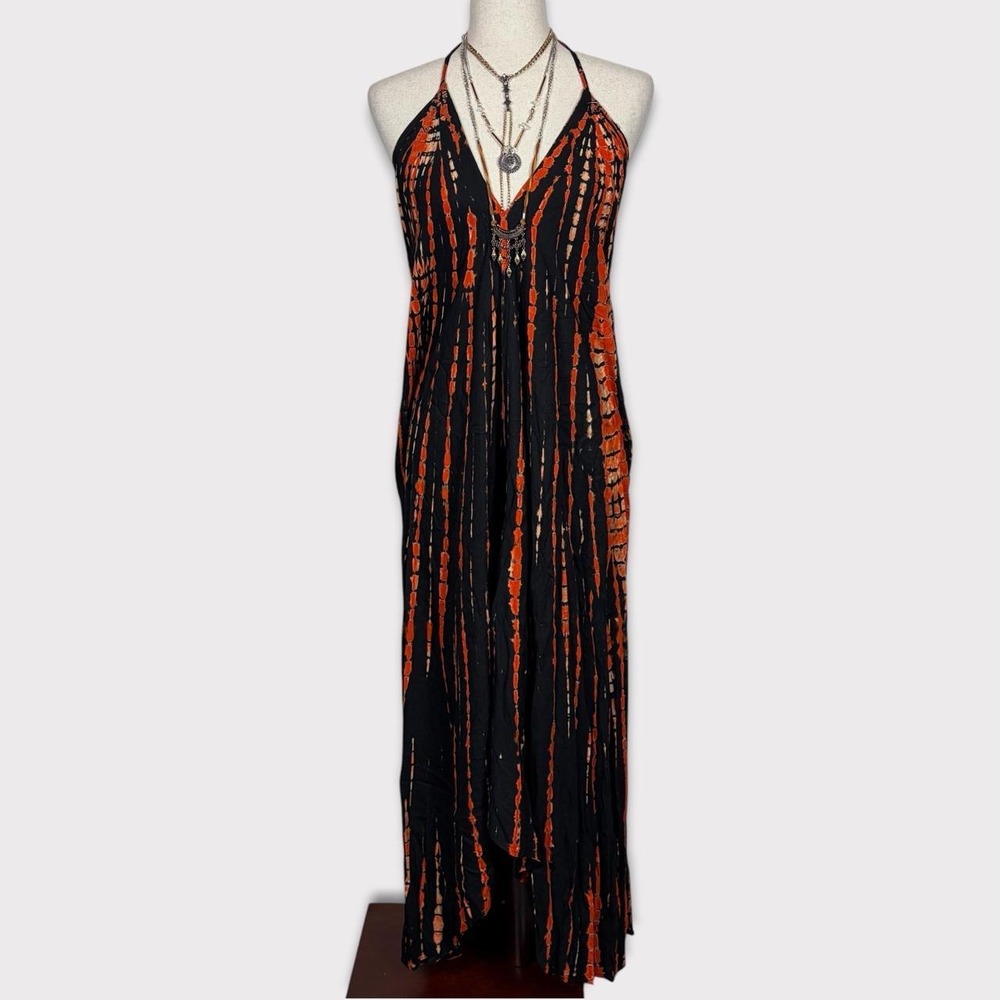Thaluta Halter Dress One Size Low Back Boho Festival Hippie Beach